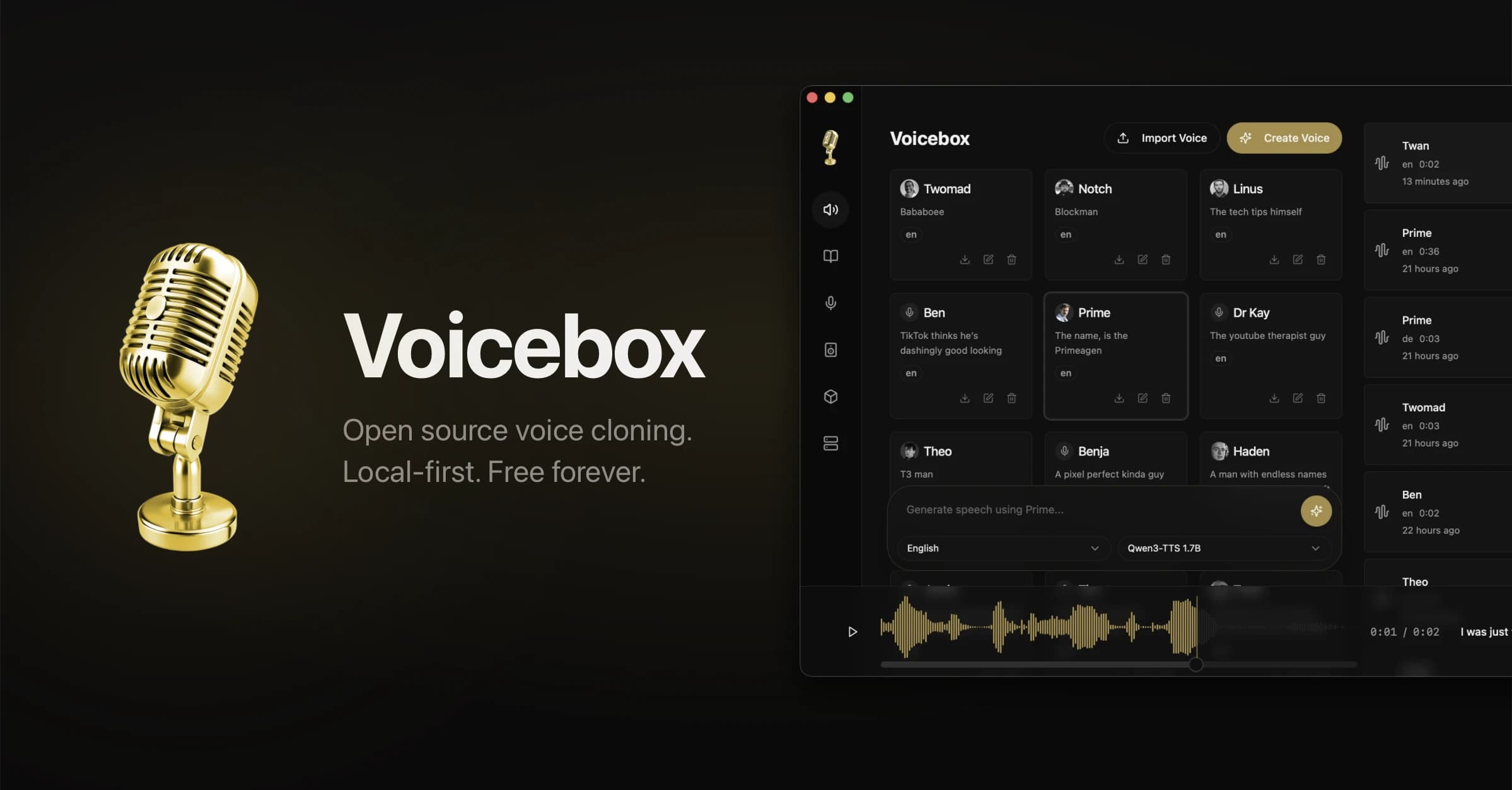 Voicebox screenshot