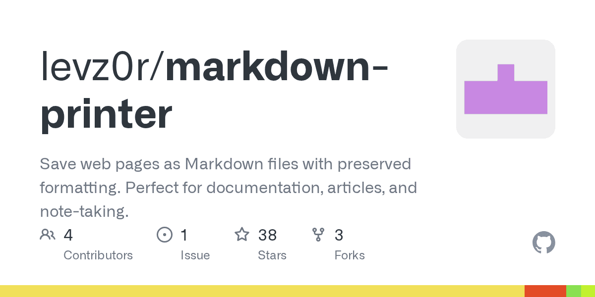 Markdown Printer screenshot