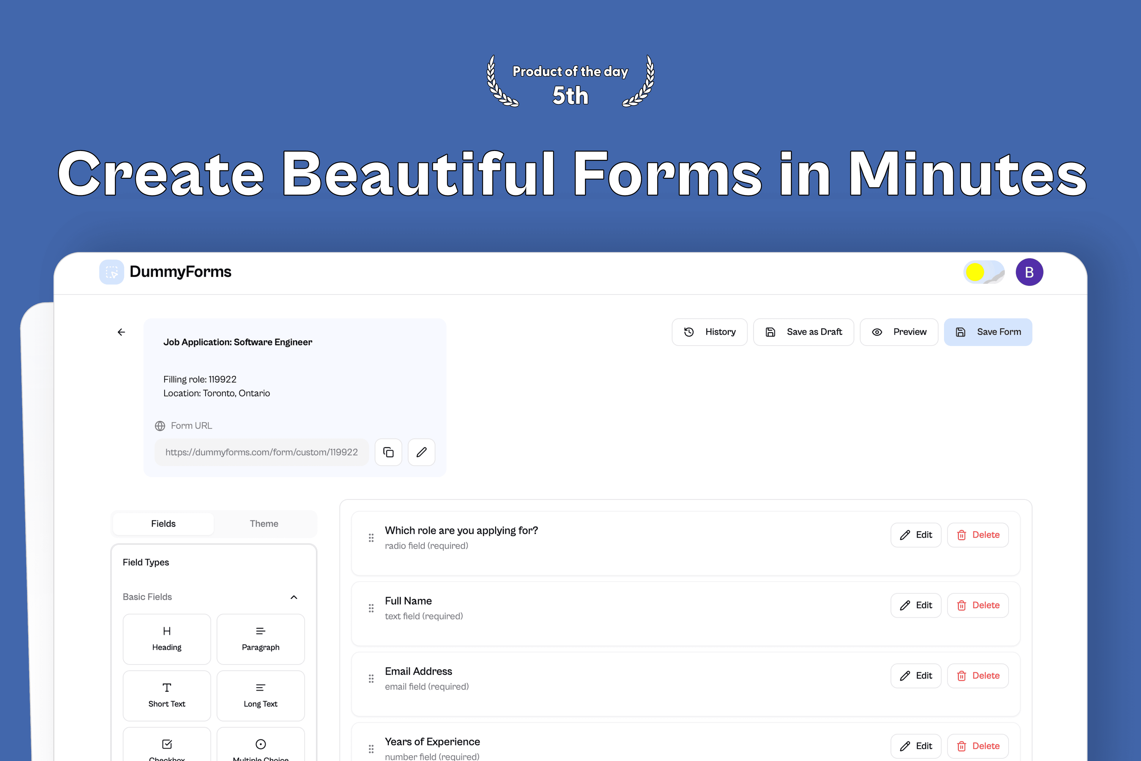 DummyForms screenshot