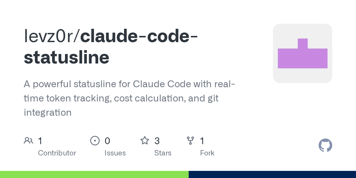 claude-code-statusline screenshot